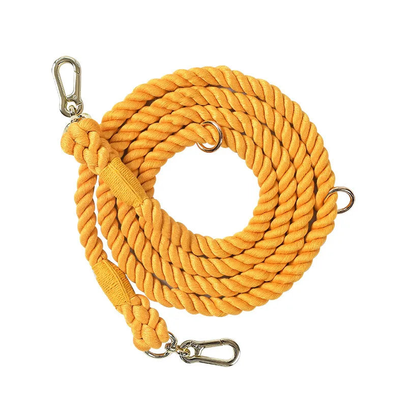Handmade Braided Dog Leash - 250cm Strong Cotton Rope Heavy Duty Leash - Deribla Store
