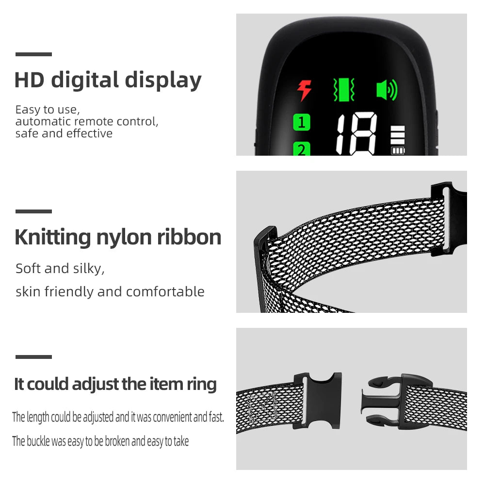 800M Electronic Dog Training Collar - Remote Control with Shock, Vibration & Sound - Deribla Store