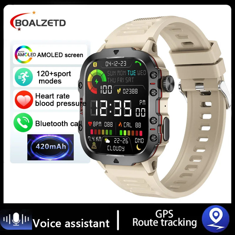 2025 New For Men Military Smart Watch Men IP68 5ATM Outdoor