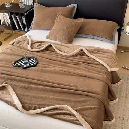 Velvet Blanket - Soft Warm Fleece Throw for Bed & Sofa