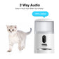 Purechew Sight Double Automatic Pet Feeder HD Camera Feeder with Double Bowls for Cats and Dogs