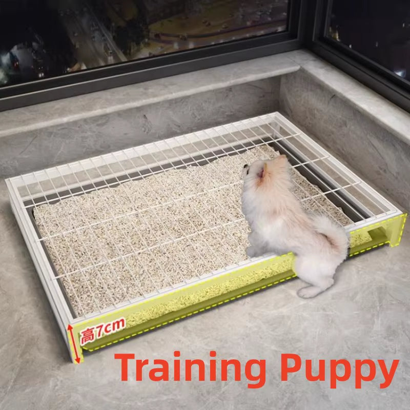 Dog Toilet Indoor Dogs Litter Box Stainless Steel Sand Basin for Puppy Training Washable Dog Toilet Cleaning Tools Pet Supplies