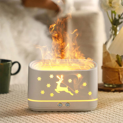 Flame Humidifier - Elk Diffuser Atmosphere Lamp Christmas Deribla Store