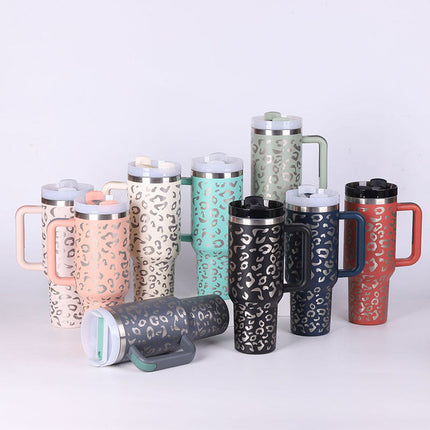 Insulated Tumbler 40oz - Stainless Steel Travel Mug with Handle Deribla Store