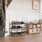 3 Tier Free Standing Shoe Rack, Metal Shoe Storage Shelf for 9-12 Pairs, Easy to Assemble, Entryway, Bedroom, Black
