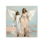 Angel Sisters Walking On Water Oil Painting On Canvas Handmade Modern Abstract Wall Art Pictures Religious Home Room Decor - Deribla Store