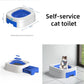 Plastic Cat Toilet Training Kit Independent Training Cat Toilet Tools Pet Cat Toilet Trainer Cats Training Product