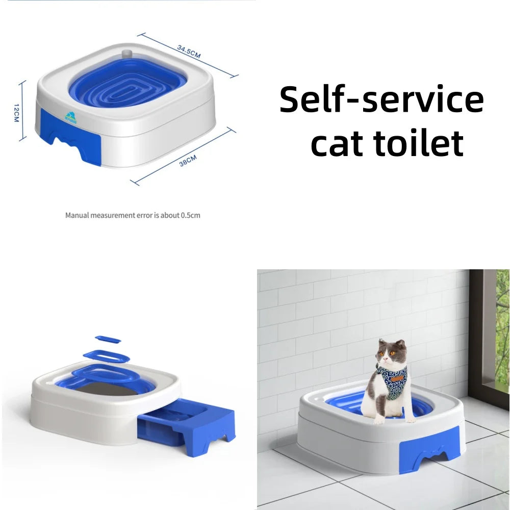 Plastic Cat Toilet Training Kit Independent Training Cat Toilet Tools Pet Cat Toilet Trainer Cats Training Product
