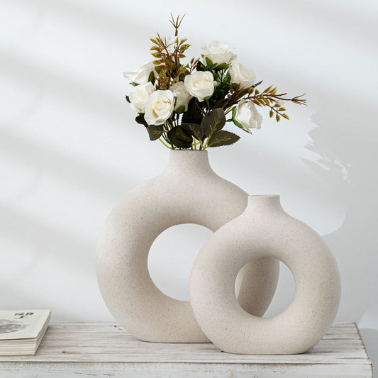 Ceramic Vase - Frosted Porcelain Flower Arranging Decor