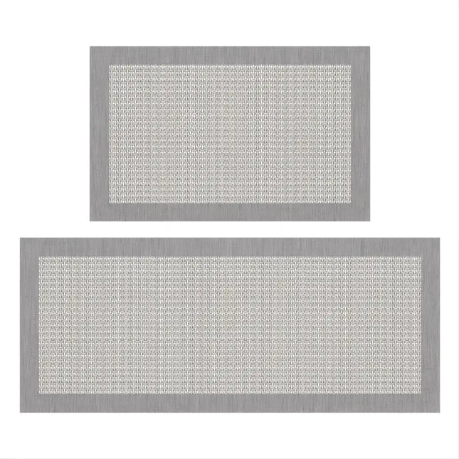 Kitchen Floor Mat - Non-Slip Waterproof 2-Pack Set