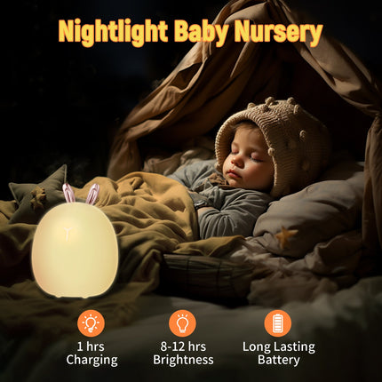 Baby Feeding, Adjustable, Creative, Rabbit, Elk Light, Silicone Light, Touch Light, Clap Light, Small Electric Light, Ambient Light, Night Light - Deribla Store