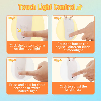 Baby Feeding, Adjustable, Creative, Rabbit, Elk Light, Silicone Light, Touch Light, Clap Light, Small Electric Light, Ambient Light, Night Light - Deribla Store