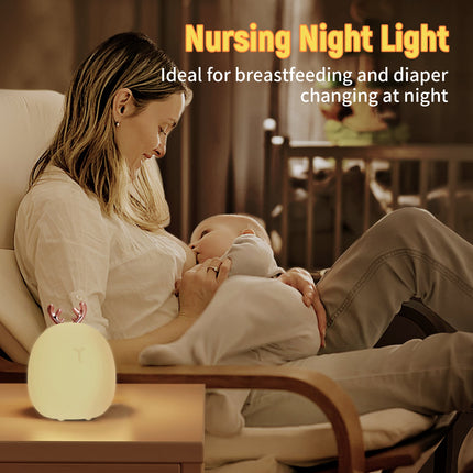 Baby Feeding, Adjustable, Creative, Rabbit, Elk Light, Silicone Light, Touch Light, Clap Light, Small Electric Light, Ambient Light, Night Light - Deribla Store