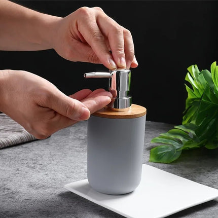 Bamboo Soap Dispenser, Bathroom Countertop Soap Dispensers, Naturally Tough Eco Friendly Lotion Dispenser For Kitchen & Bathroom - Deribla Store