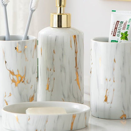 Bathroom Marble Bathroom Wash Kit Ceramic - Deribla Store