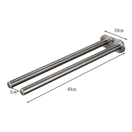 Bathroom Towel Rack Stainless Steel Holder Wall Black Double Towel Rack Hand Bar Towel Hanger Ladder Holder Bathroom Accessories - Deribla Store