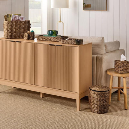 Best Choice Products 6 - Pc Water Hyacinth Bathroom Storage Set, Includes Trays, Trash Bin, Toilet Paper Storage, Tissue Box Cover, Garbage Can - Deribla Store