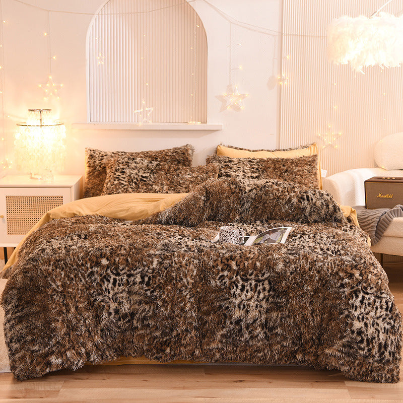 Duvet Cover Set - Luxury Fleece Plush Winter Queen King