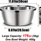 Stainless Steel Large Dog Bowl Set of 2, with 176 Oz (24Cup) High Capacity Metal Dog Food Bowls,Desirable Water and Food Bowls for Large, X-Large, and Giant Dogs,Heavy Duty, Bpa-Free
