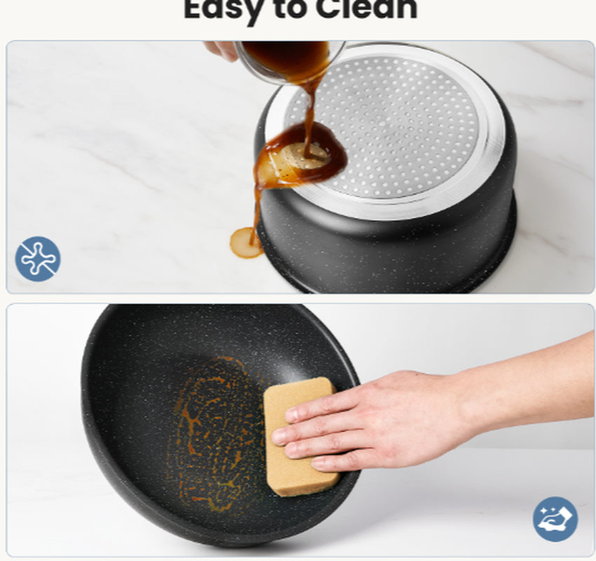 12-Piece Non-Stick Cookware Set for Kitchen Use