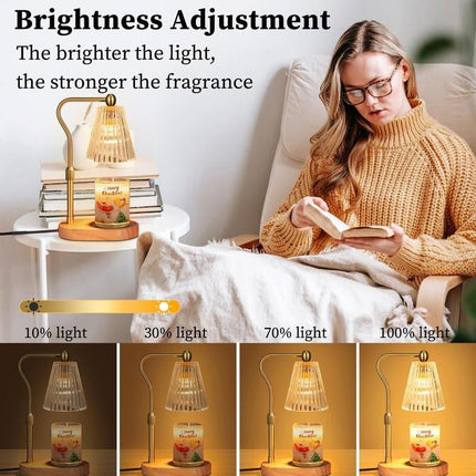 Candle Warmer Lamp with Timer Dimmer Adjustable Height for New Home Bedroom,Mothers Day Gifts,Vintage Home Decor for Scented Jar - Deribla Store