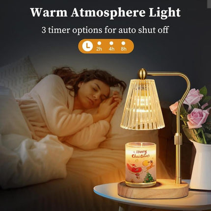 Candle Warmer Lamp with Timer Dimmer Adjustable Height for New Home Bedroom,Mothers Day Gifts,Vintage Home Decor for Scented Jar - Deribla Store