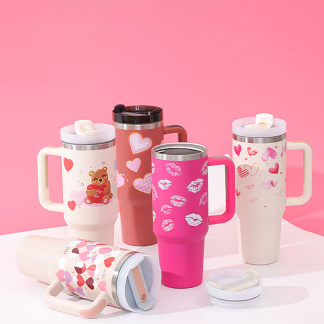Insulated Tumbler 40oz - Stainless Steel Travel Mug with Handle Deribla Store
