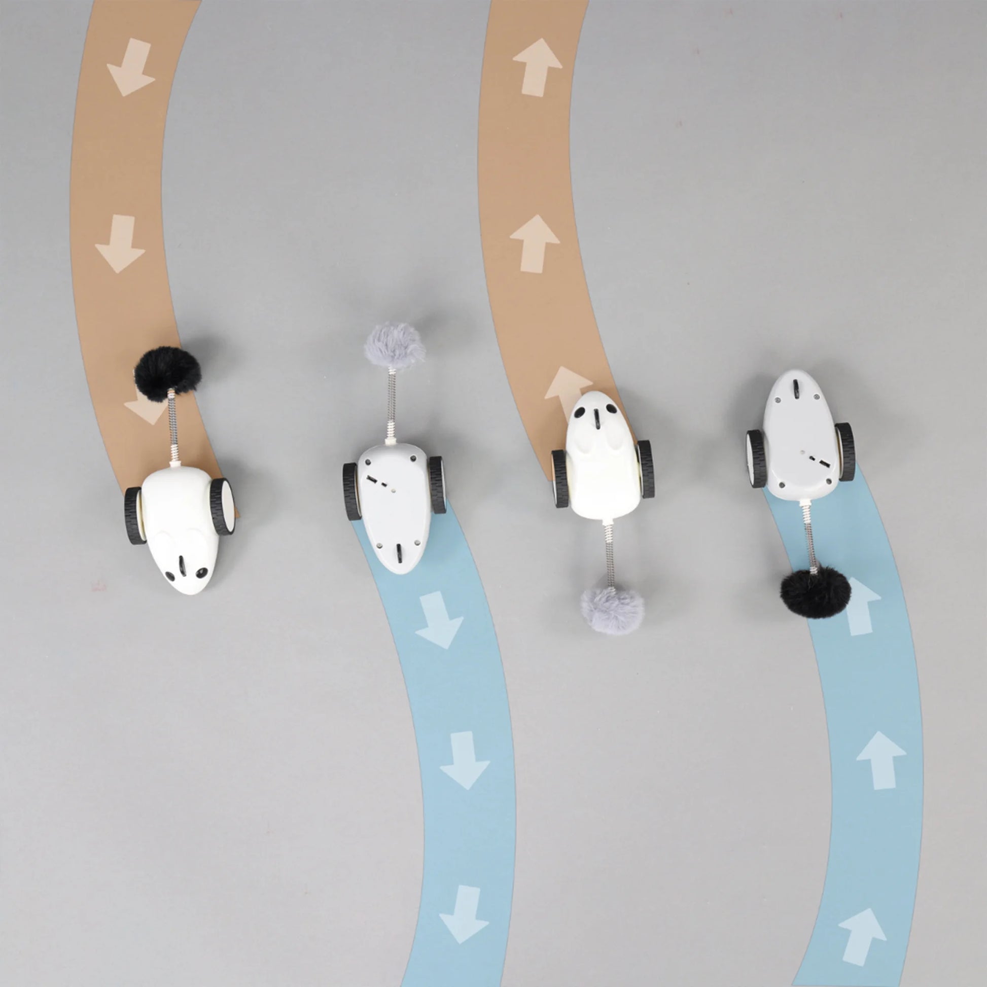 Purechase Smart Cat Toy, Interactive Automatic Mouse Shaped Toy for Pets, App Enabled with Adjustable Speed, Flip Modes, Replaceable Plush Tail and USB Charging for Kittens and Dogs