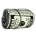 A Bundle Of US Dollars / 50x80cm