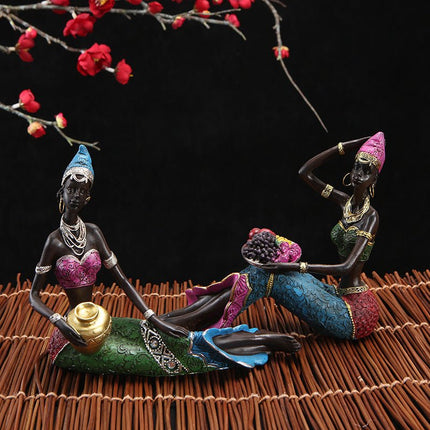 Decorations African Female Office Decorations Resin Craft Wine Cabinet Decorations - Deribla Store