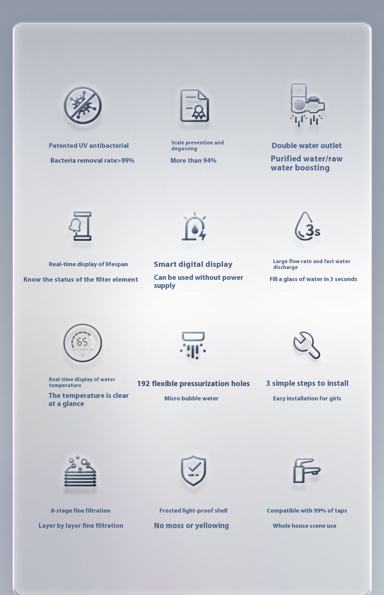 Small Water Purifier Faucet Front Purification Tap Filter