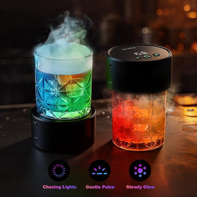 Electric Whiskey Cocktail Smoker Kit Lighting Holder 2 in 1 Thicker Smoke for Rich Flavor No Open Flame - Deribla Store
