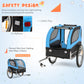 Dog Bike Trailer Foldable Pet Cart with 3 Entrances for Travel