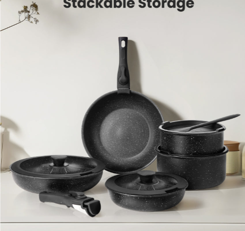 12-Piece Non-Stick Cookware Set for Kitchen Use