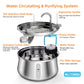 304 Stainless Steel Pet Water Fountain 4L/134 Oz Cat Automatic Water Fountain with Faucet Silent Filter Clear Window