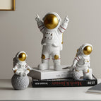 Golden astronaut ornaments