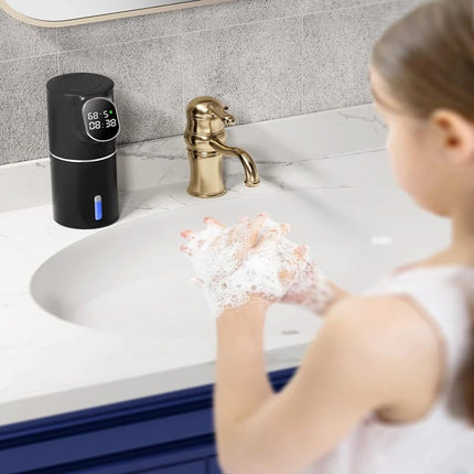 Hot Automatic Foaming Soap Dispenser Touchless HD LED Time And Temperature Display 5 - Level Adjustable IPX6 11Oz/320Ml - Deribla Store