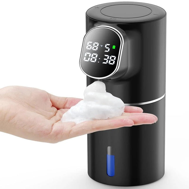 Hot Automatic Foaming Soap Dispenser Touchless HD LED Time And Temperature Display 5 - Level Adjustable IPX6 11Oz/320Ml - Deribla Store
