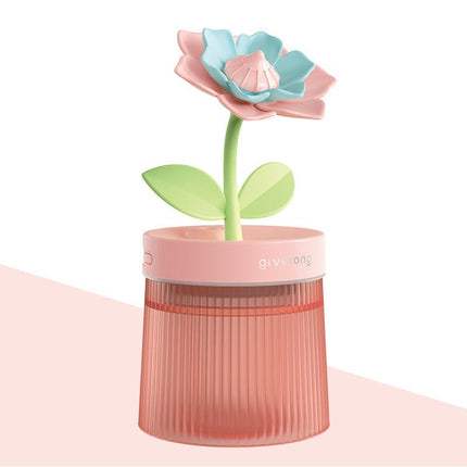 Humidifier Small Home Bedroom Office Desktop Dorm Quiet Mini Usb Hydrating Water Purification Spray Flowers Shape Humidifiers - Deribla Store