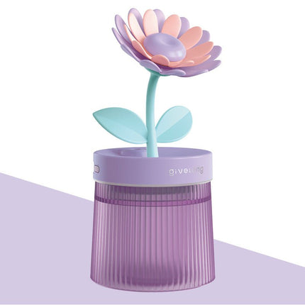 Humidifier Small Home Bedroom Office Desktop Dorm Quiet Mini Usb Hydrating Water Purification Spray Flowers Shape Humidifiers - Deribla Store