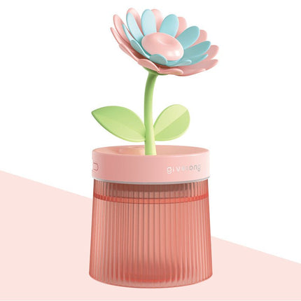Humidifier Small Home Bedroom Office Desktop Dorm Quiet Mini Usb Hydrating Water Purification Spray Flowers Shape Humidifiers - Deribla Store