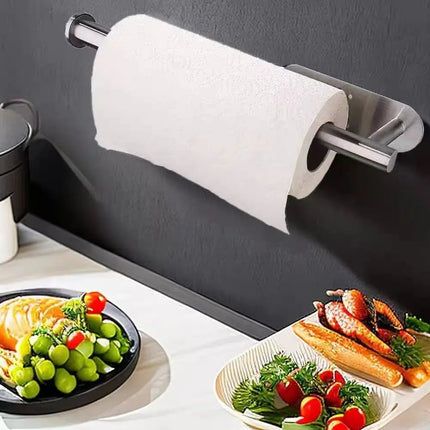 Kitchen Paper Towel Holder Adhesive Tissue Hanger Toilet Roll Paper Dispenser Cabinet Storage Napkin Rack Bathroom Accessories - Deribla Store