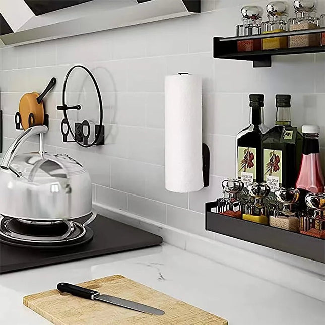 Kitchen Paper Towel Holder Adhesive Tissue Hanger Toilet Roll Paper Dispenser Cabinet Storage Napkin Rack Bathroom Accessories - Deribla Store