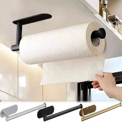 Kitchen Paper Towel Holder Adhesive Tissue Hanger Toilet Roll Paper Dispenser Cabinet Storage Napkin Rack Bathroom Accessories - Deribla Store