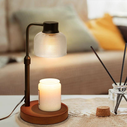 KLL Glass Candle Warmer Lamp with Timer - Table Lamp, Unique Glass Design, Height Adjustable, Home Decor, Cozy Ambiance, Gift for Her, Mom, Dad, Birthday, Father'S Day, Mother'S Day, Christmas, Tiktokshop Summer Collection - Deribla Store