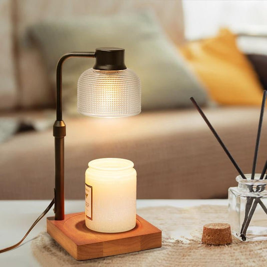 KLL Glass Candle Warmer Lamp with Timer - Table Lamp, Unique Glass Design, Height Adjustable, Home Decor, Cozy Ambiance, Gift for Her, Mom, Dad, Birthday, Father'S Day, Mother'S Day, Christmas, Tiktokshop Summer Collection - Deribla Store