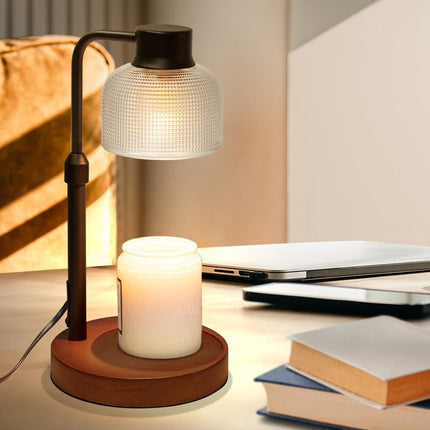 KLL Glass Candle Warmer Lamp with Timer - Table Lamp, Unique Glass Design, Height Adjustable, Home Decor, Cozy Ambiance, Gift for Her, Mom, Dad, Birthday, Father'S Day, Mother'S Day, Christmas, Tiktokshop Summer Collection - Deribla Store