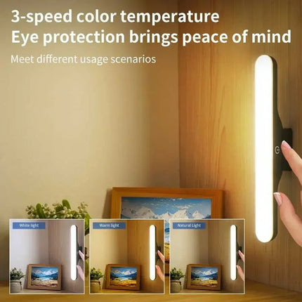 LED Mirror Front Makeup Light Rechargeable Magnetic Eye Protection Reading Lamp Touch Wall Light for Dormitory Wardrobe Lighting - Deribla Store