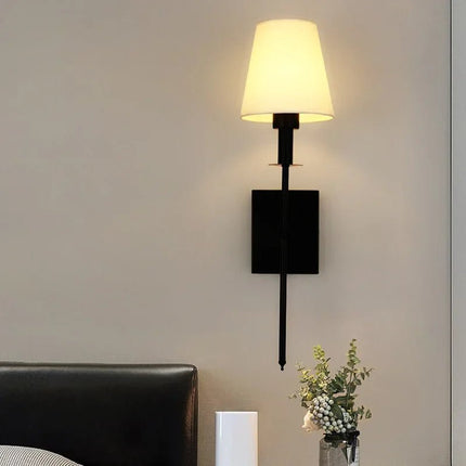 Modern American Led Wall Lamp for Decor Bathroom Mirror Light Bedroom Corridor Stairs Cloth Lampshade Wall Sconce Room Decor - Deribla Store