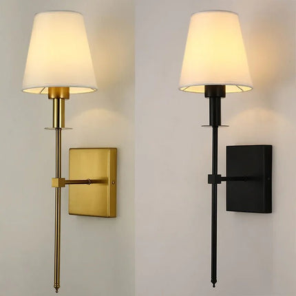 Modern American Led Wall Lamp for Decor Bathroom Mirror Light Bedroom Corridor Stairs Cloth Lampshade Wall Sconce Room Decor - Deribla Store